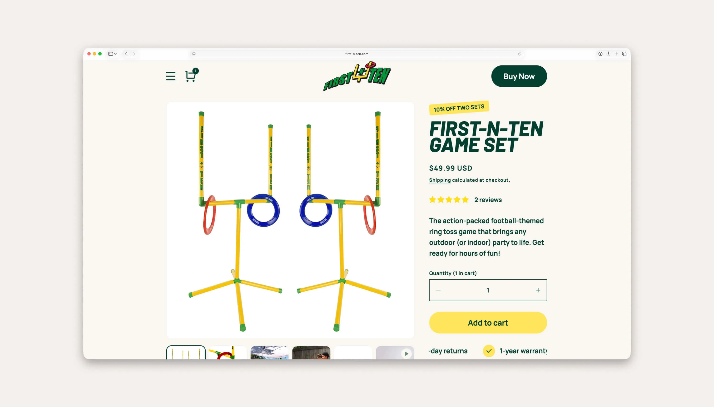 Product page for key product.