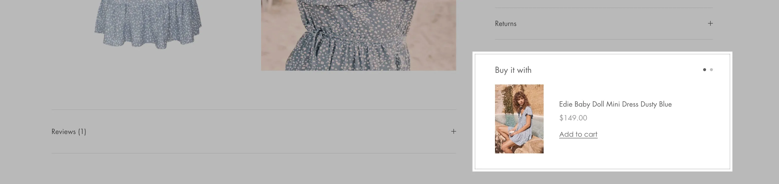 Screenshot of Complementary products